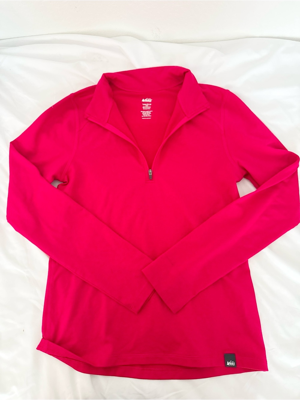 REI Women's V-Neck Half-Zip Pullover - Hot Pink